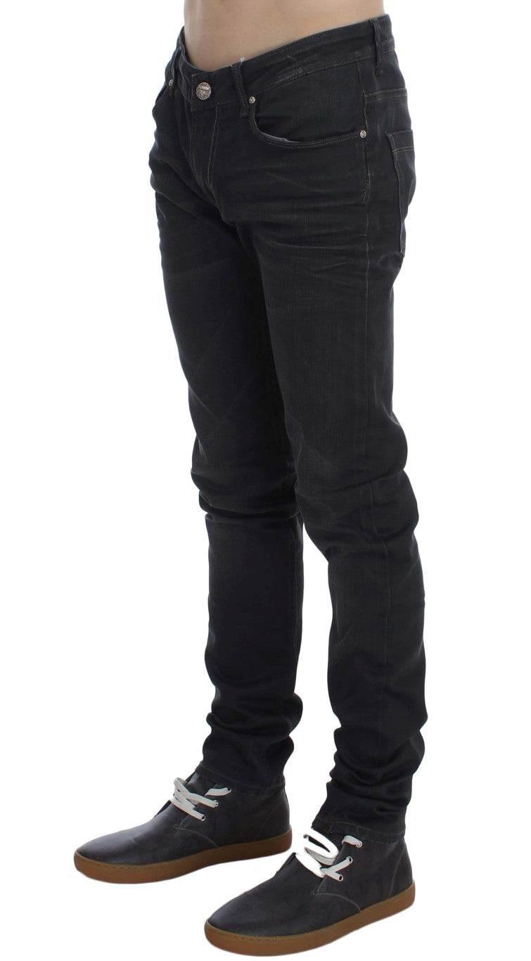 Acht Gray Cotton Stretch Slim Fit Jeans - Hilstor