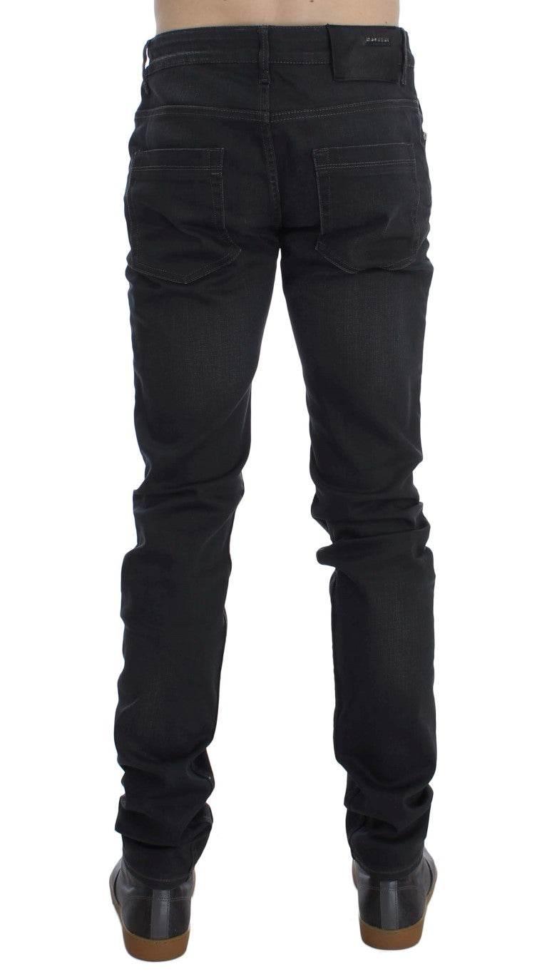 Acht Gray Cotton Stretch Slim Fit Jeans - Hilstor