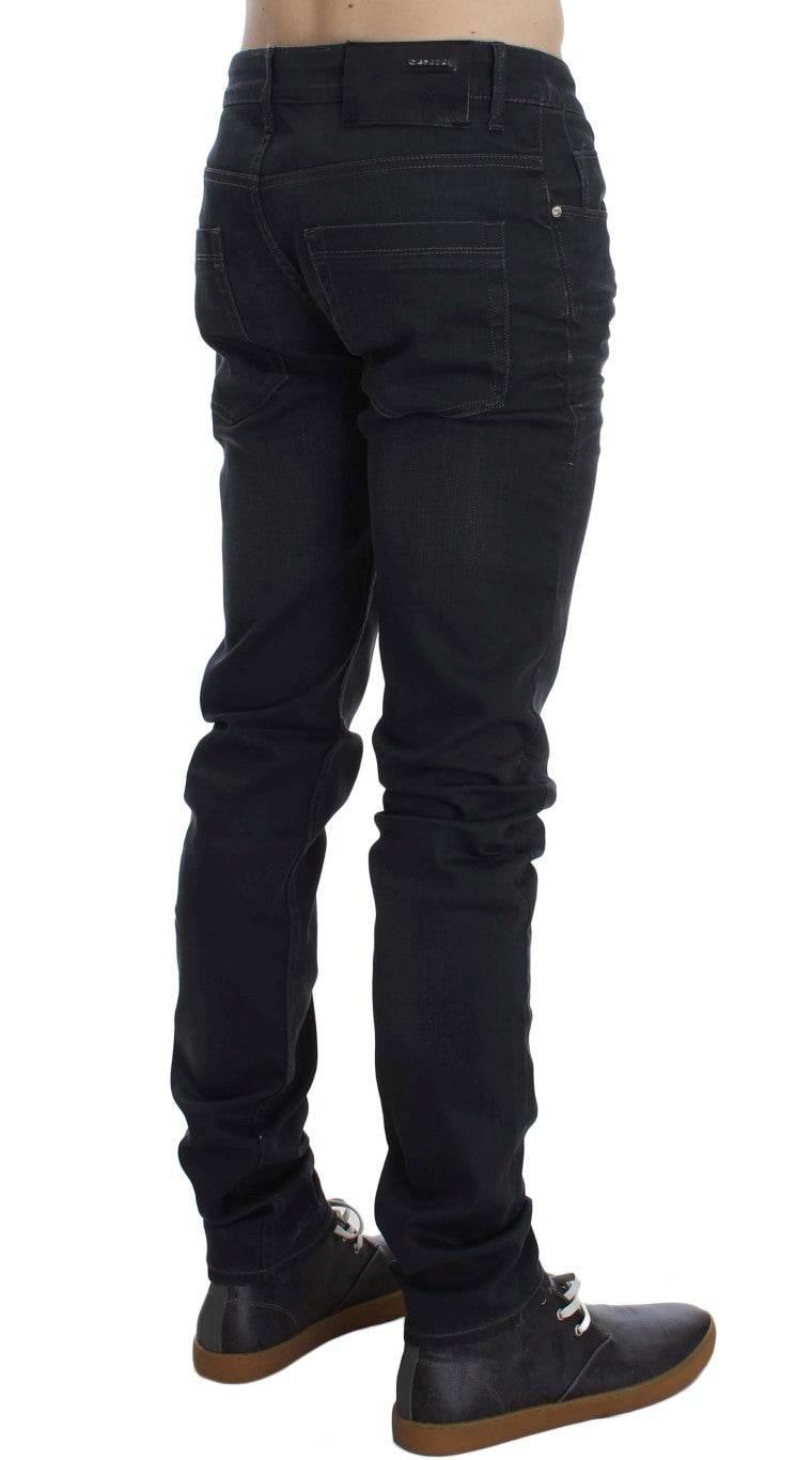 Acht Gray Cotton Stretch Slim Fit Jeans - Hilstor