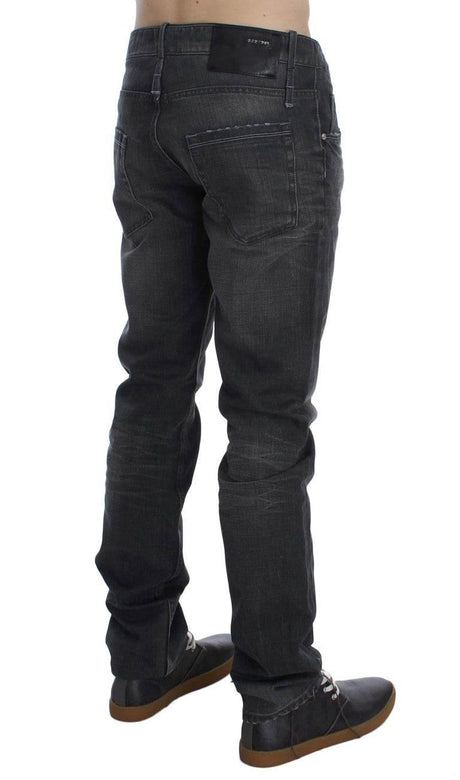 Acht Gray Cotton Regular Low Fit Jeans - Hilstor