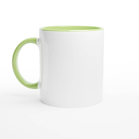 White 11oz Ceramic Mug with Color Inside - Hilstor