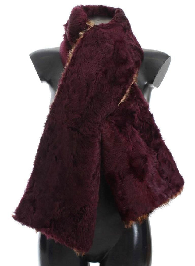 Dolce & Gabbana Exquisite Leopard Print Lambskin Fur Scarf - Hilstor
