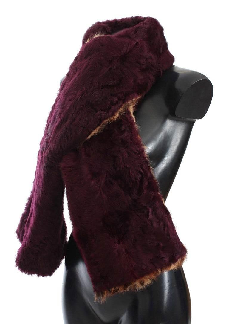 Dolce & Gabbana Exquisite Leopard Print Lambskin Fur Scarf - Hilstor