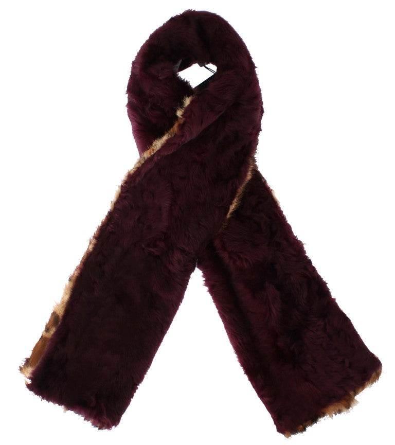 Dolce & Gabbana Exquisite Leopard Print Lambskin Fur Scarf - Hilstor