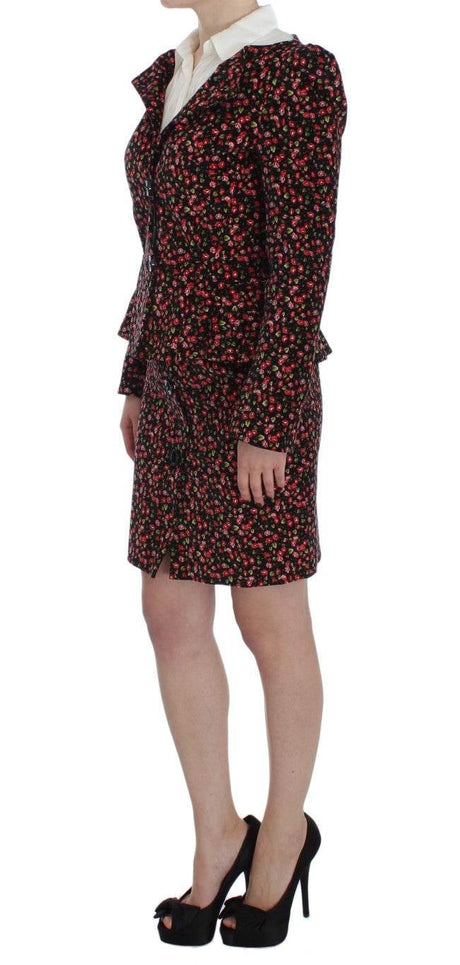 BENCIVENGA Elegant Floral Two-Piece Skirt Suit Set - Hilstor