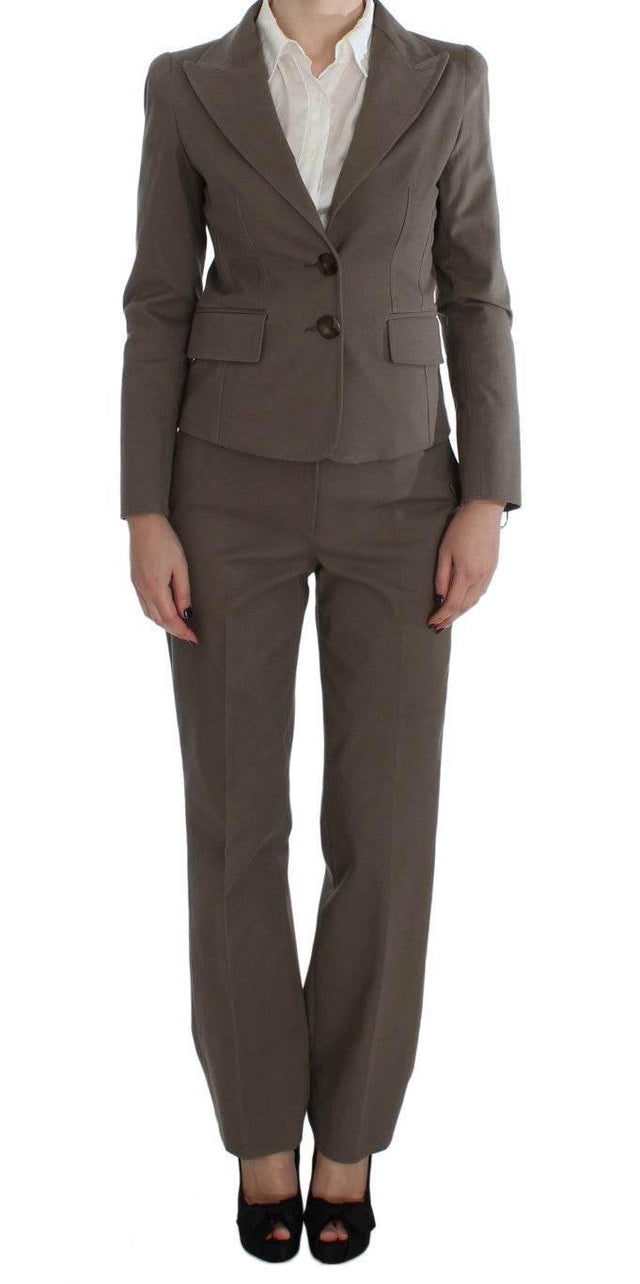 BENCIVENGA Beige Wool-Cotton Suit Set Chic Elegance - Hilstor