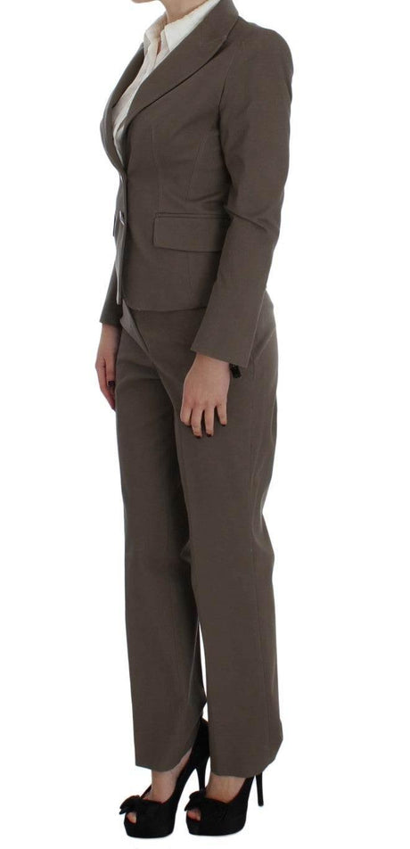 BENCIVENGA Beige Wool-Cotton Suit Set Chic Elegance - Hilstor