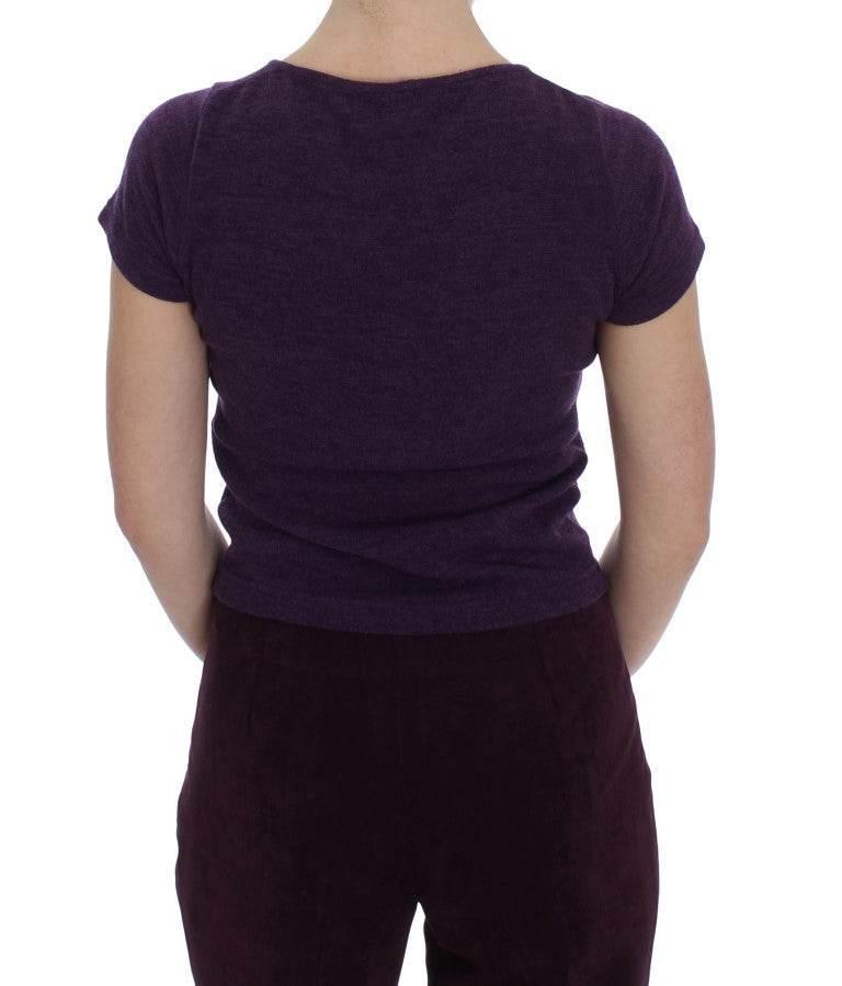 BENCIVENGA Elegant Purple Wool Blend Three Piece Suit Set - Hilstor