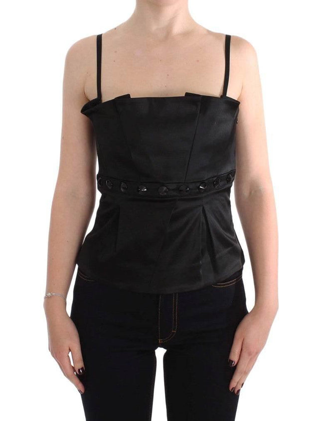 Exte Elegant Black Evening Cami Top - Hilstor