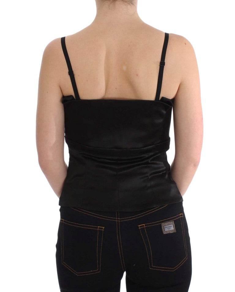 Exte Elegant Black Evening Cami Top - Hilstor