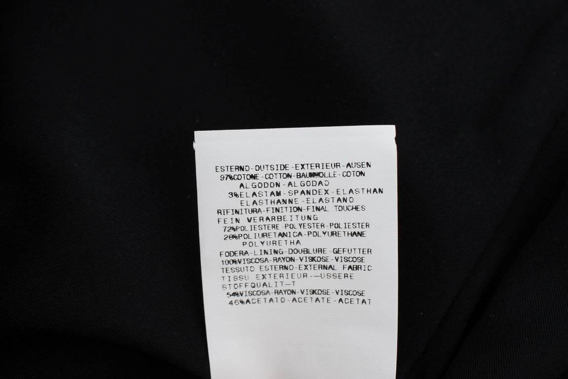 Exte Chic Black and Blue Cotton Blend Skirt - Hilstor