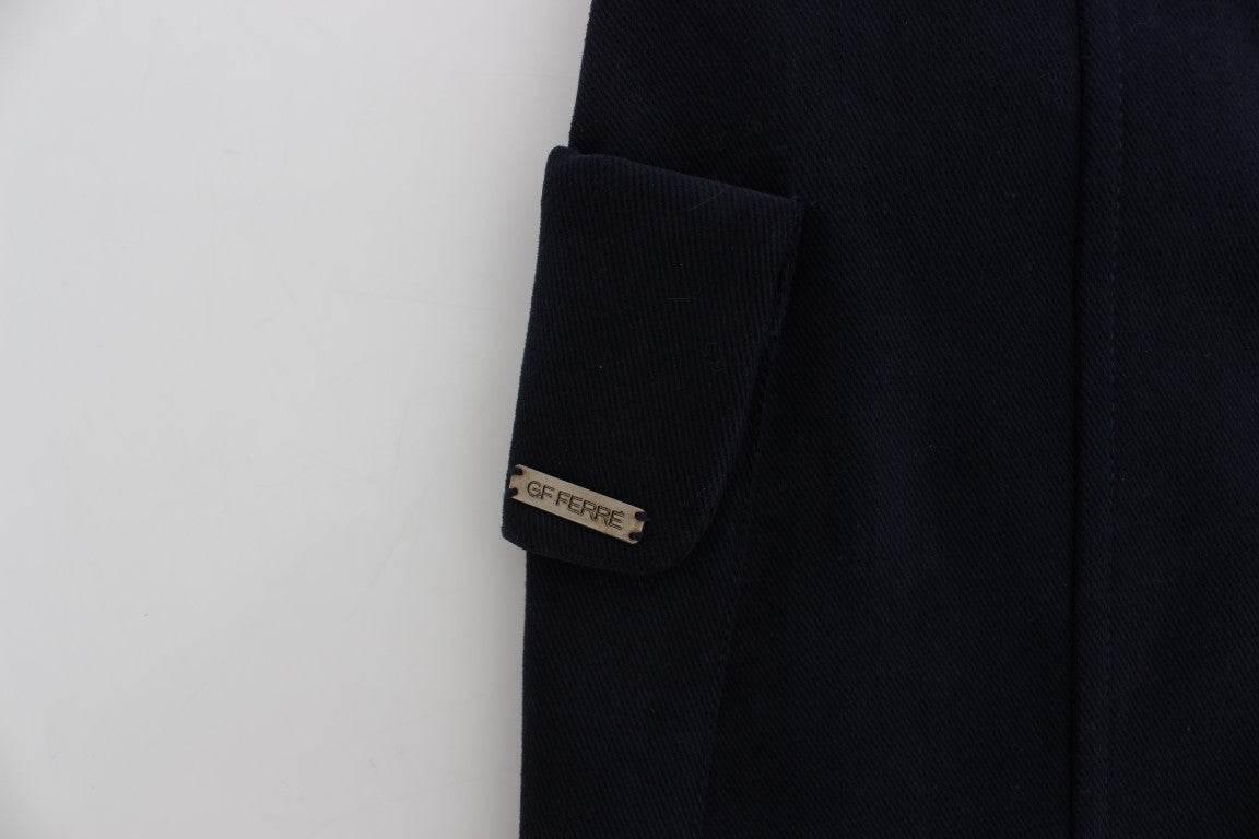 GF Ferre Chic Cotton Mini Skirt in Blue - Hilstor