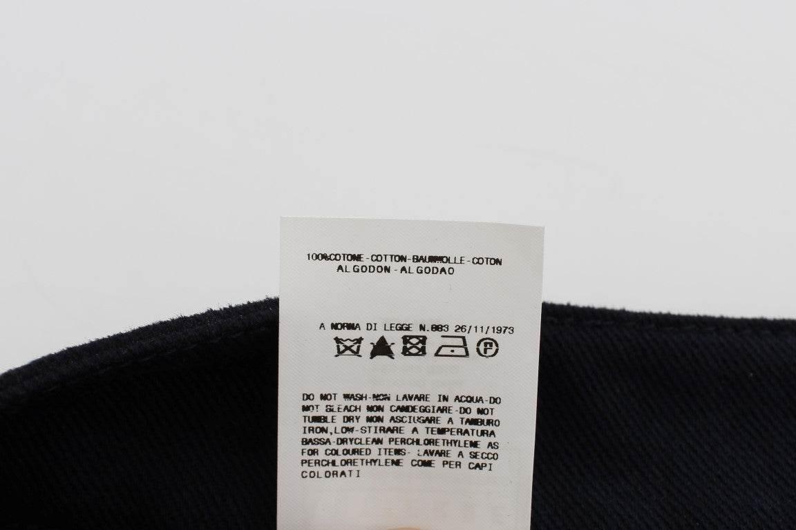 GF Ferre Chic Cotton Mini Skirt in Blue - Hilstor
