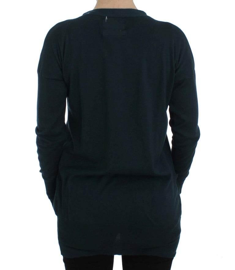 PINK MEMORIES Green Button Down Cardigan Sweater - Hilstor