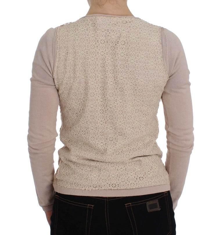PINK MEMORIES Pink Floral Lace Wrap Sweater - Hilstor