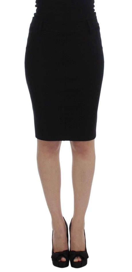PLEIN SUD Elegant Black Pencil Skirt for Chic Look - Hilstor