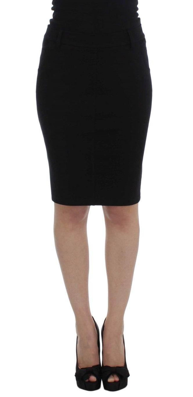 PLEIN SUD Elegant Black Pencil Skirt for Chic Look - Hilstor