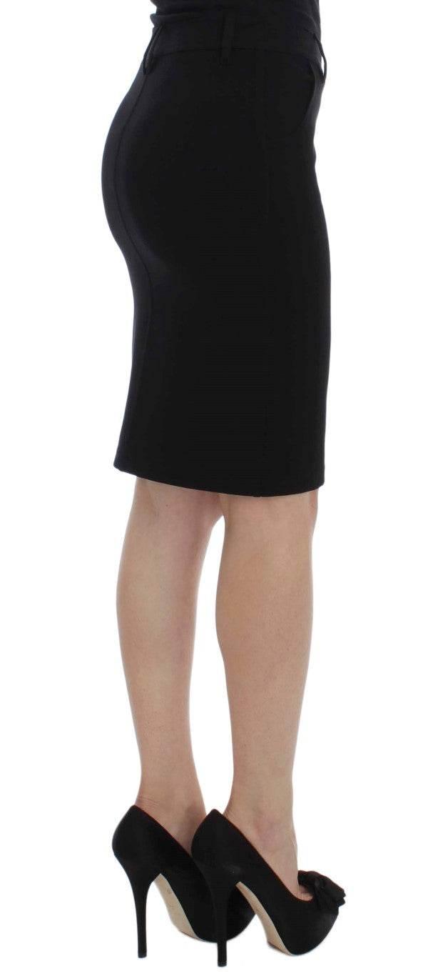 PLEIN SUD Elegant Black Pencil Skirt for Chic Look - Hilstor