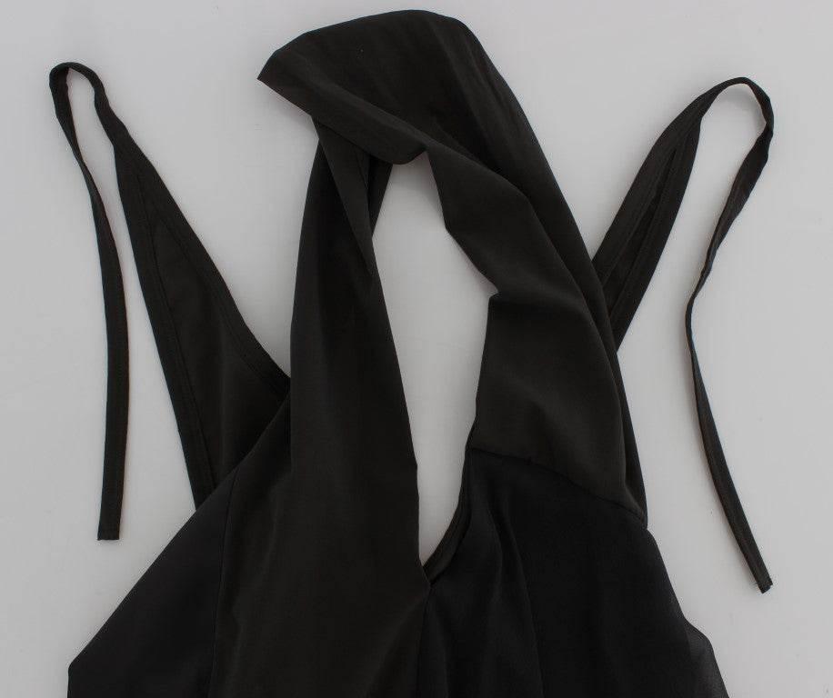 CORA GROPPO Gray Blue Stretch Blouse Top - Hilstor