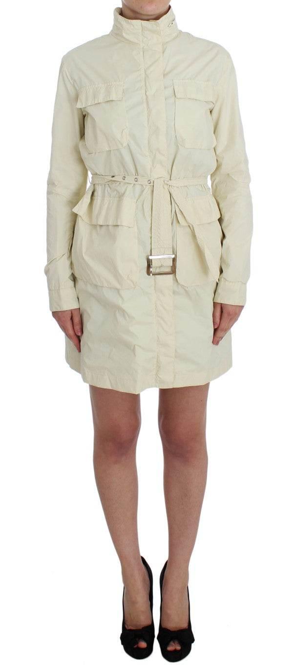 P.A.R.O.S.H. Beige Weather Proof Trench Jacket Coat - Hilstor