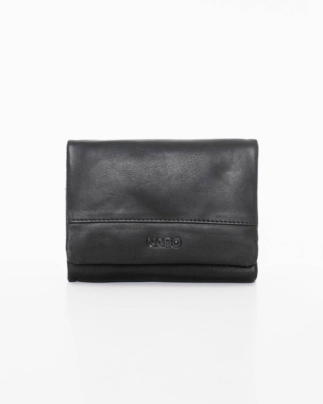Leather Wallet NK304 (RFID-Blocking) – Black, Made in Europe | 12 Card Slots & Genuine Leather - Hilstor
