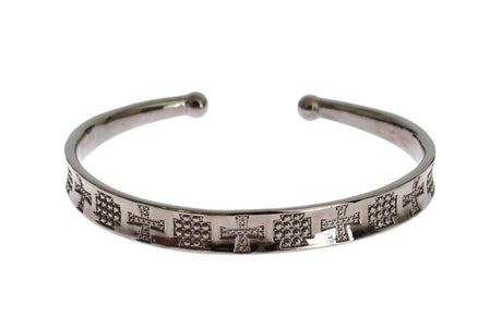 Nialaya Elegant Rhodium Silver Bangle - Hilstor