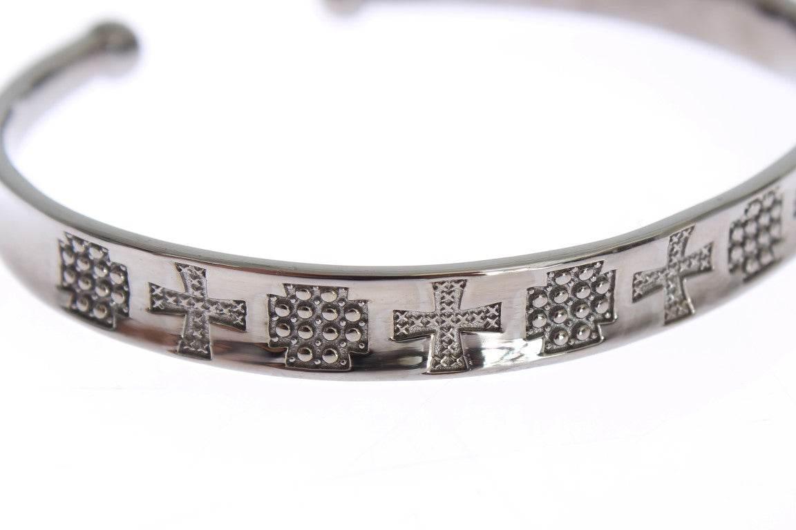Nialaya Elegant Rhodium Silver Bangle - Hilstor