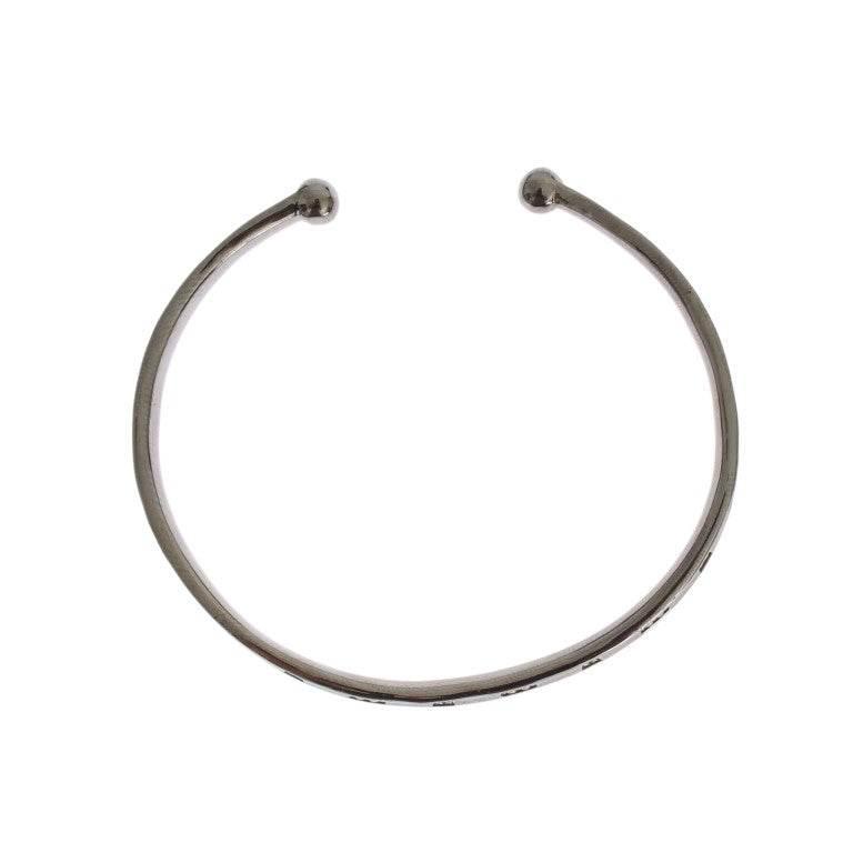 Nialaya Elegant Rhodium Silver Bangle - Hilstor