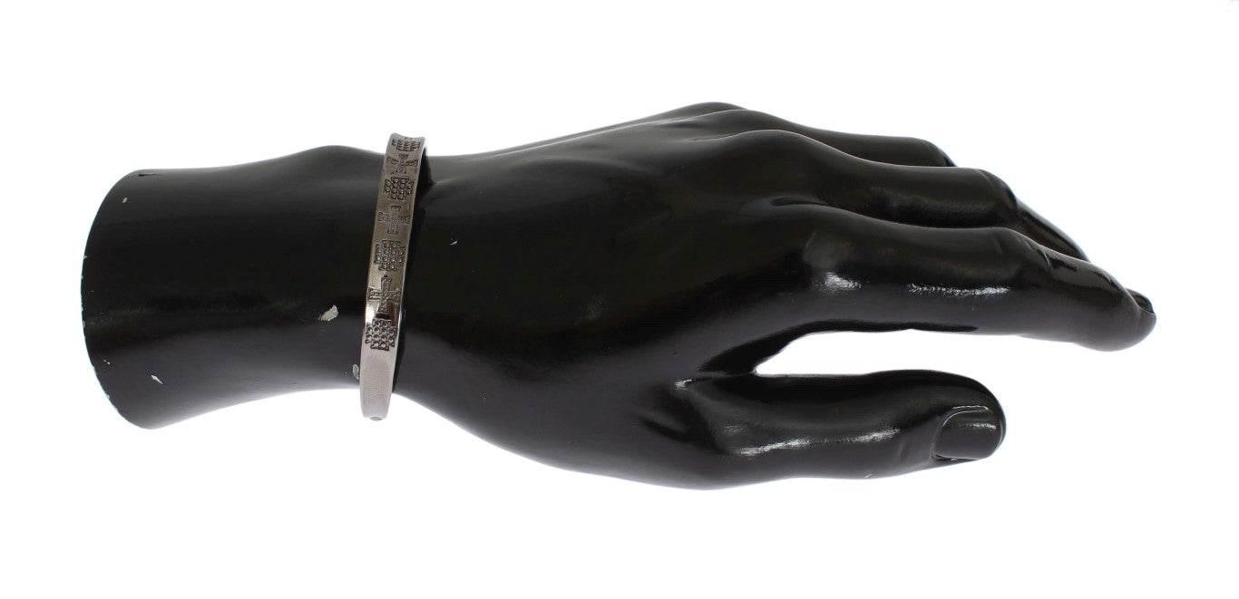 Nialaya Elegant Rhodium Silver Bangle - Hilstor
