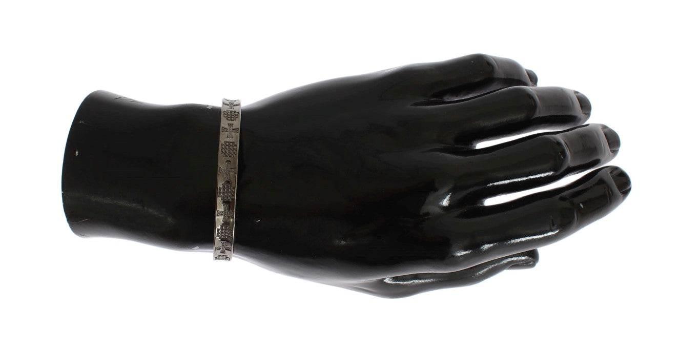 Nialaya Elegant Rhodium Silver Bangle - Hilstor