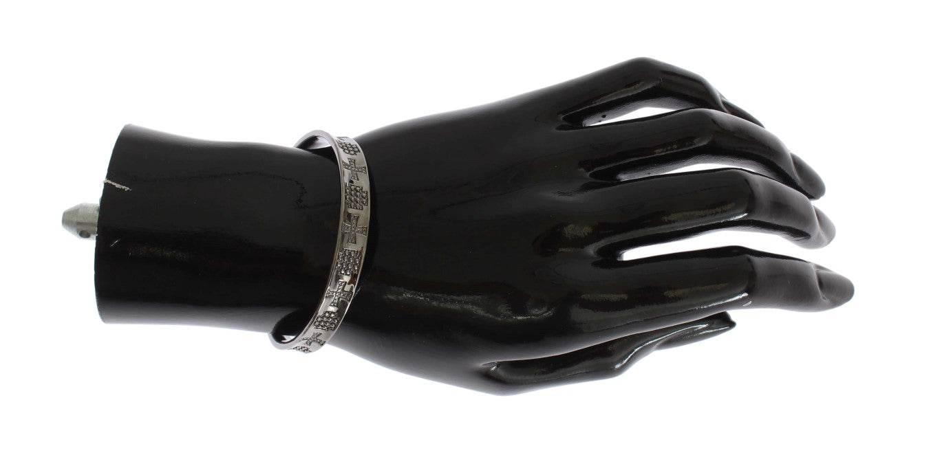 Nialaya Elegant Rhodium Silver Bangle - Hilstor