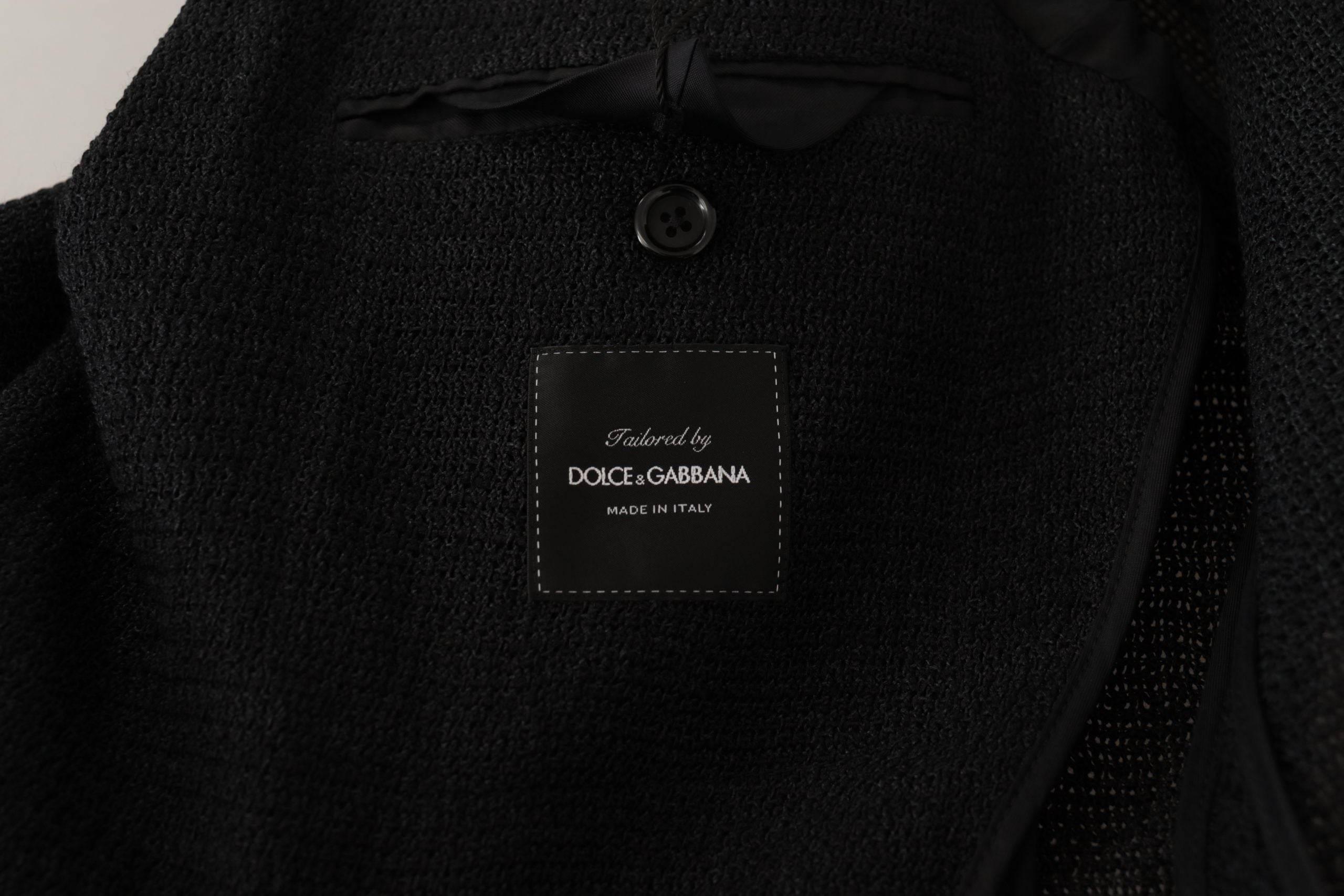Dolce & Gabbana Black Single Breasted Coat Men Blazer - Hilstor