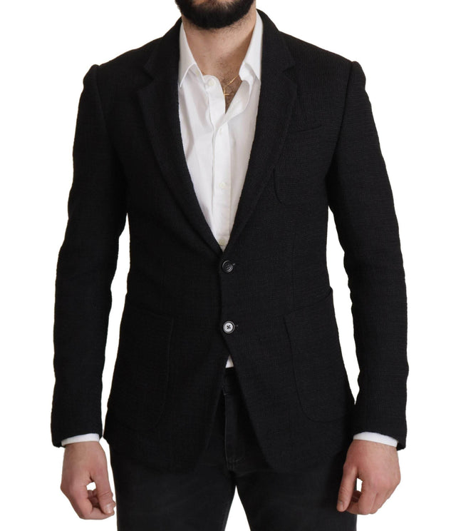 Dolce & Gabbana Black Single Breasted Coat Men Blazer - Hilstor