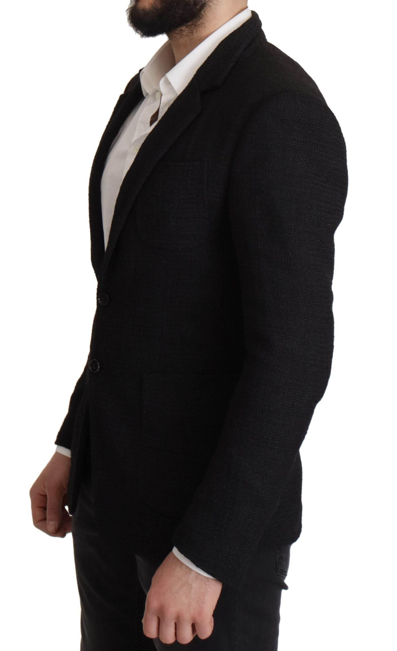 Dolce & Gabbana Black Single Breasted Coat Men Blazer - Hilstor