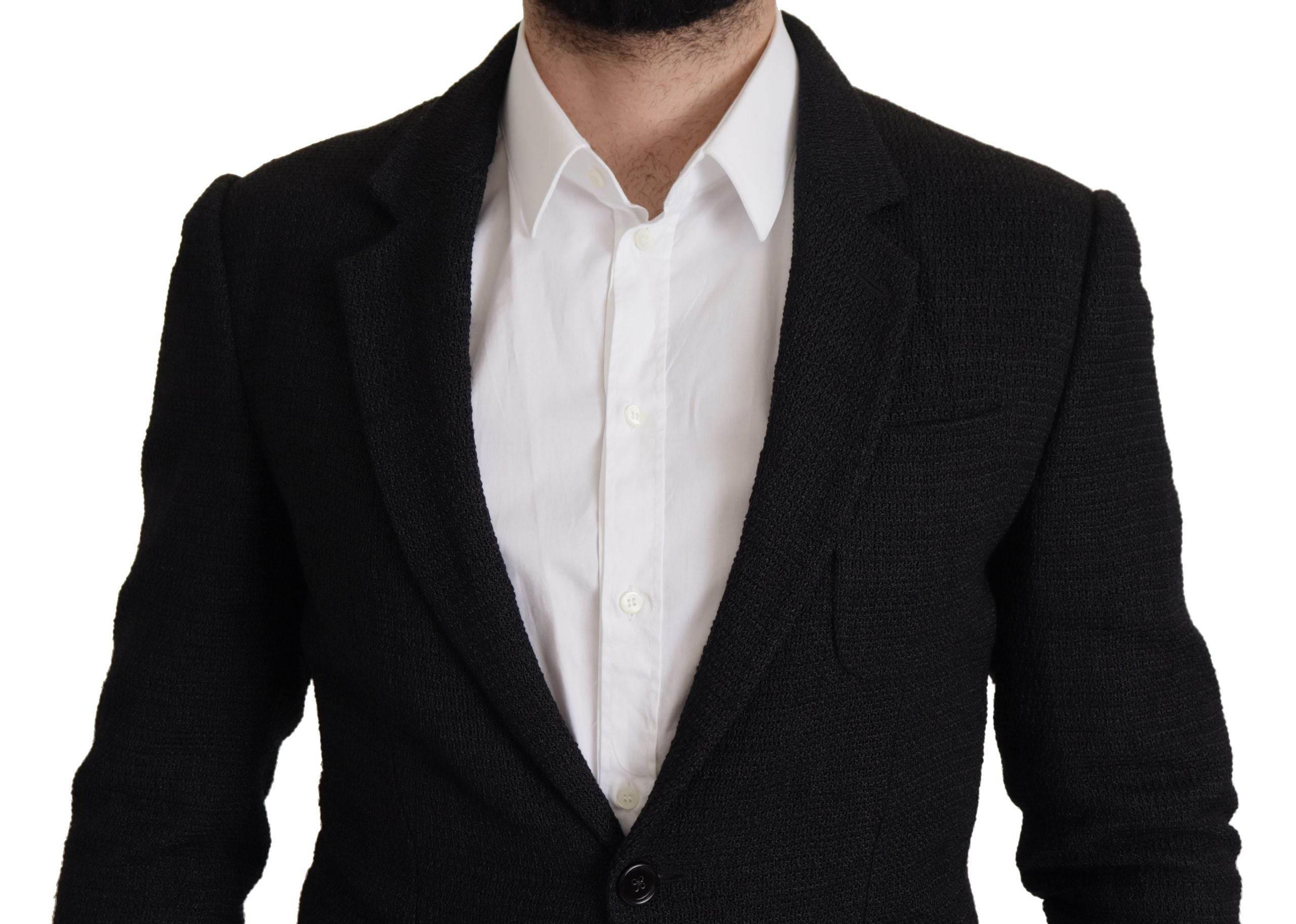 Dolce & Gabbana Black Single Breasted Coat Men Blazer - Hilstor