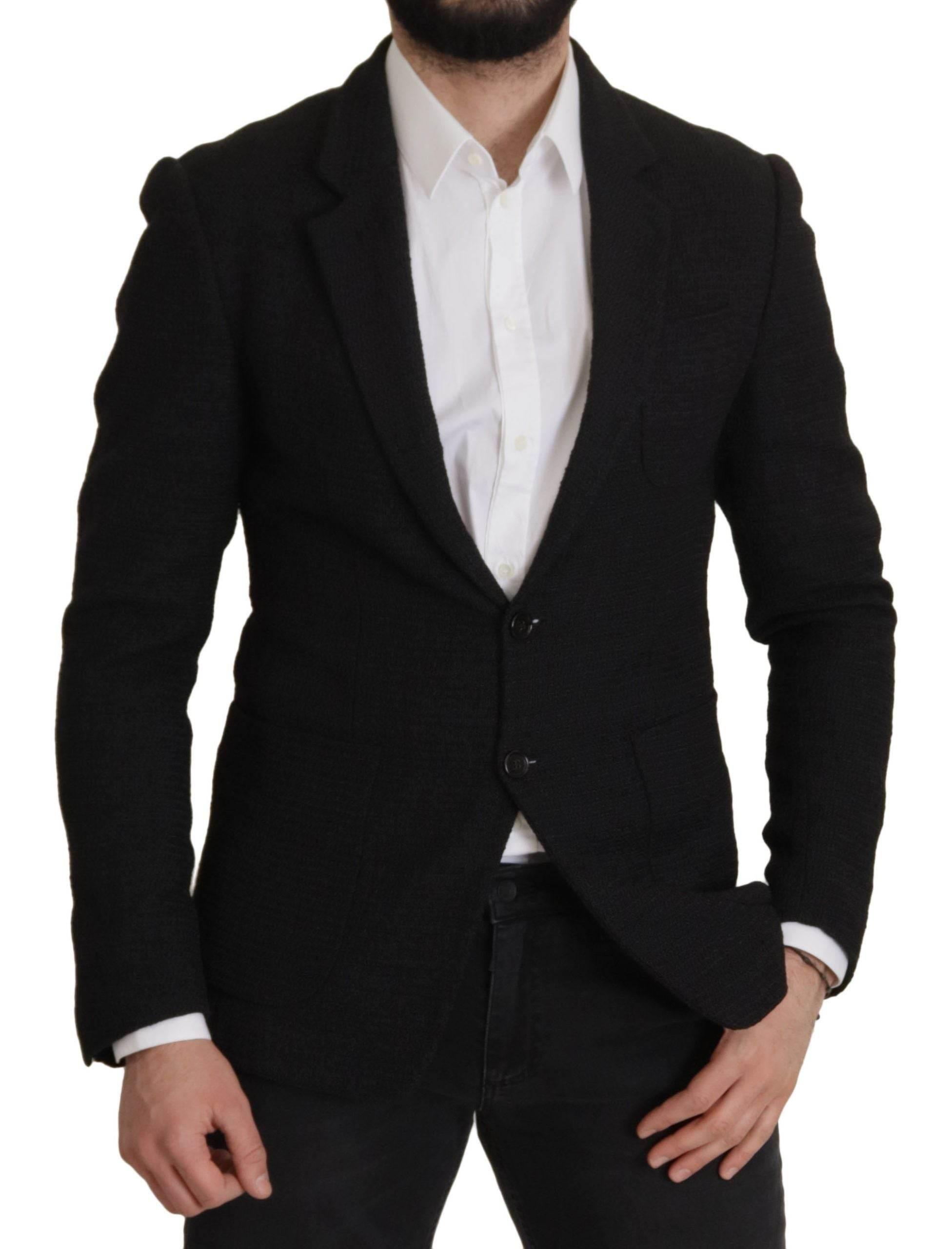 Dolce & Gabbana Black Single Breasted Coat Men Blazer - Hilstor