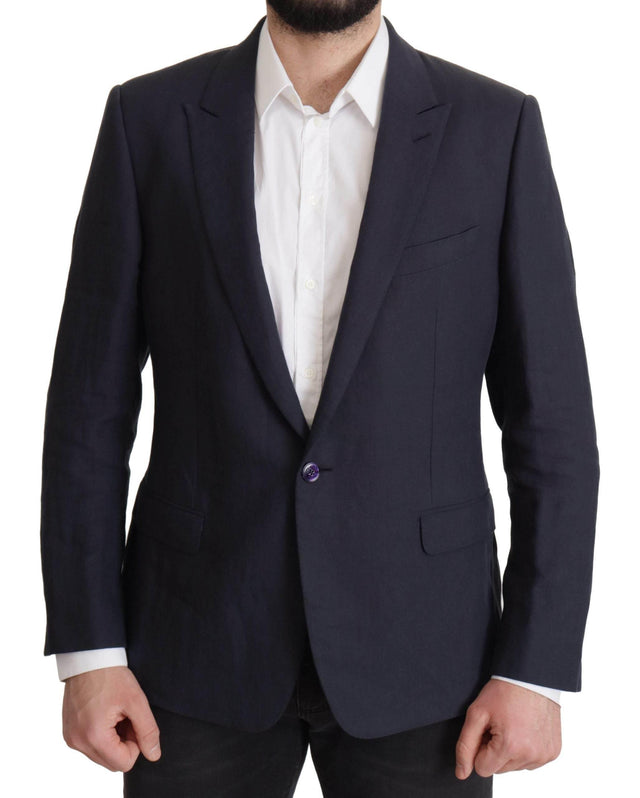 Dolce & Gabbana Dark Blue ALTA SARTORIA Jacket Coat Blazer - Hilstor