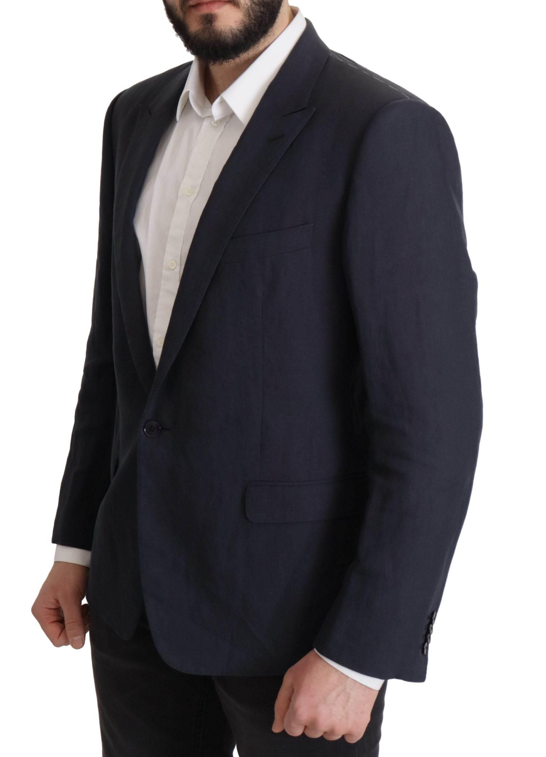 Dolce & Gabbana Dark Blue ALTA SARTORIA Jacket Coat Blazer - Hilstor