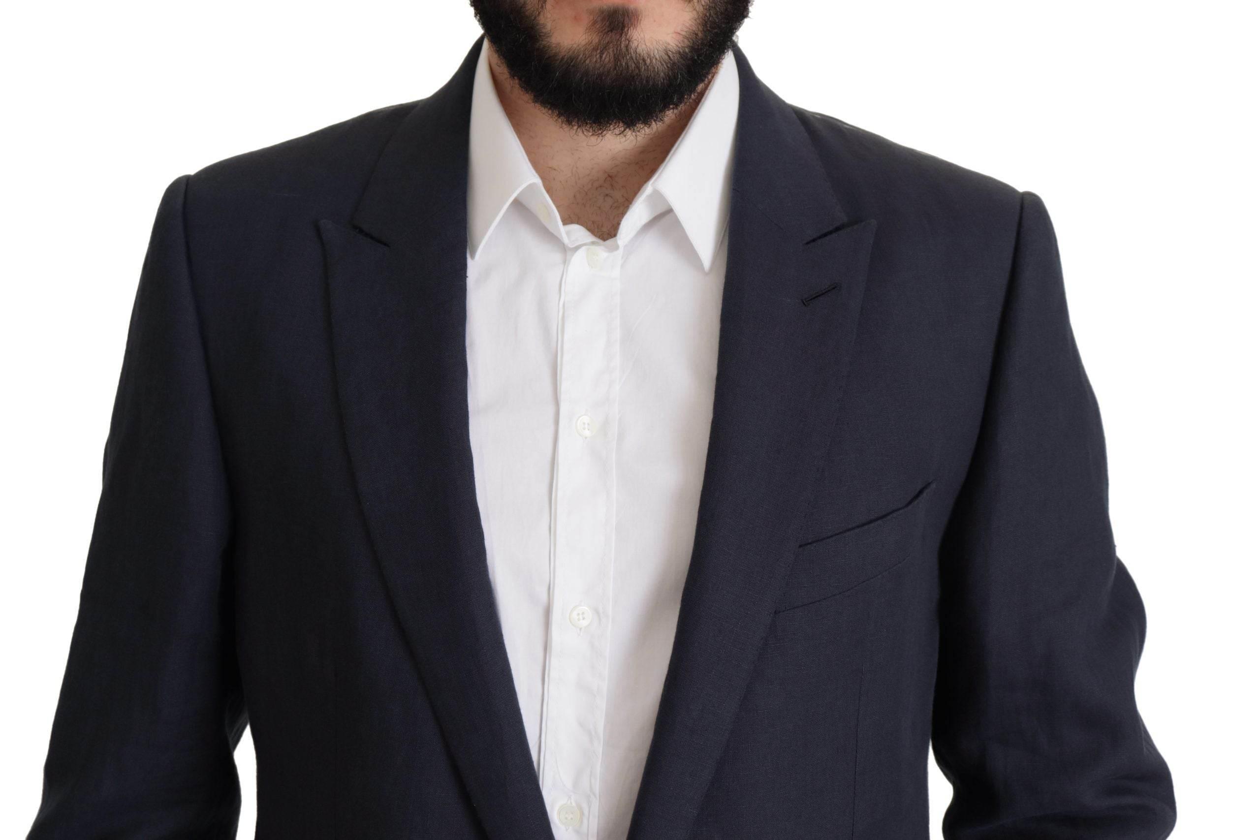 Dolce & Gabbana Dark Blue ALTA SARTORIA Jacket Coat Blazer - Hilstor