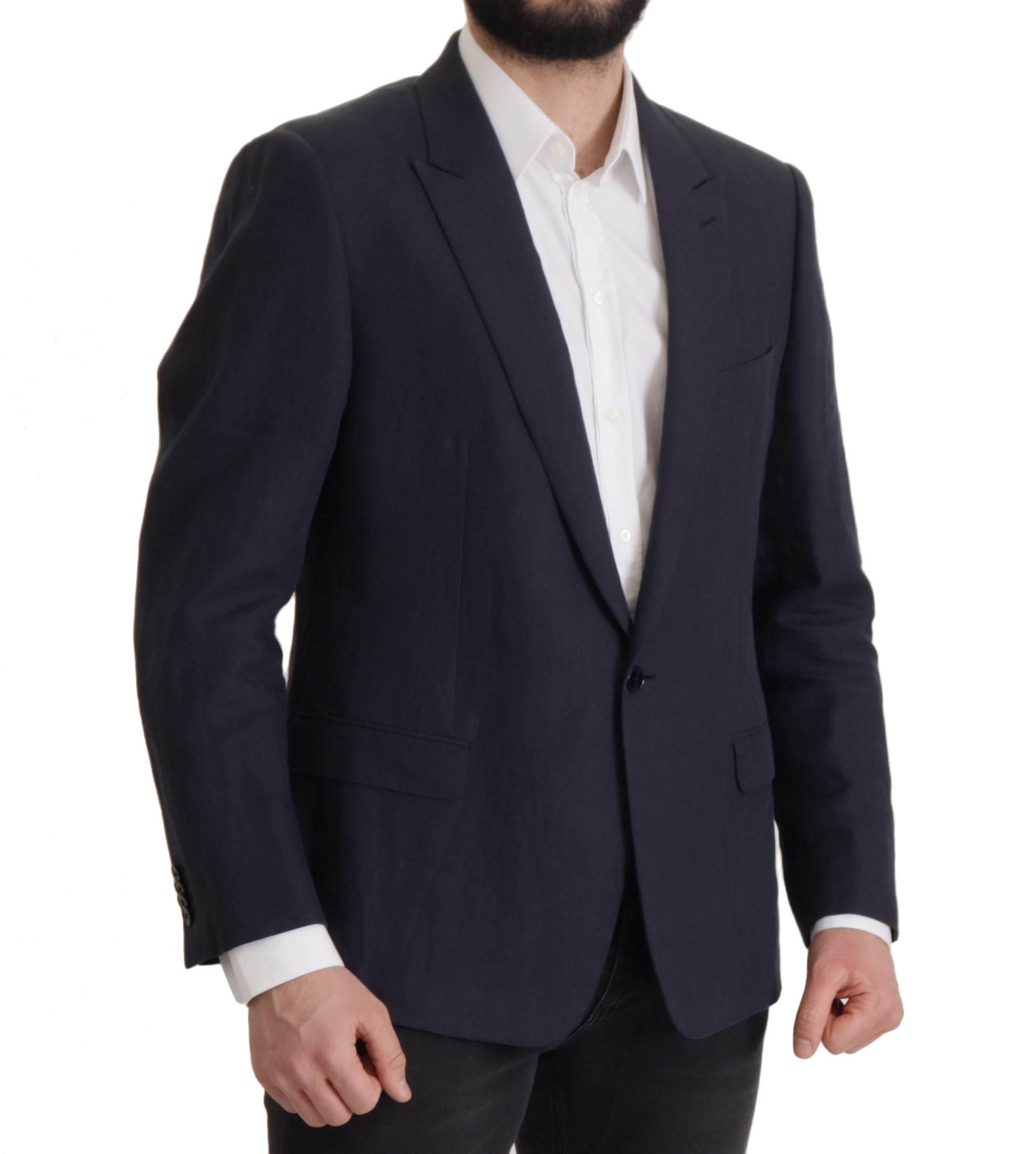 Dolce & Gabbana Dark Blue ALTA SARTORIA Jacket Coat Blazer - Hilstor