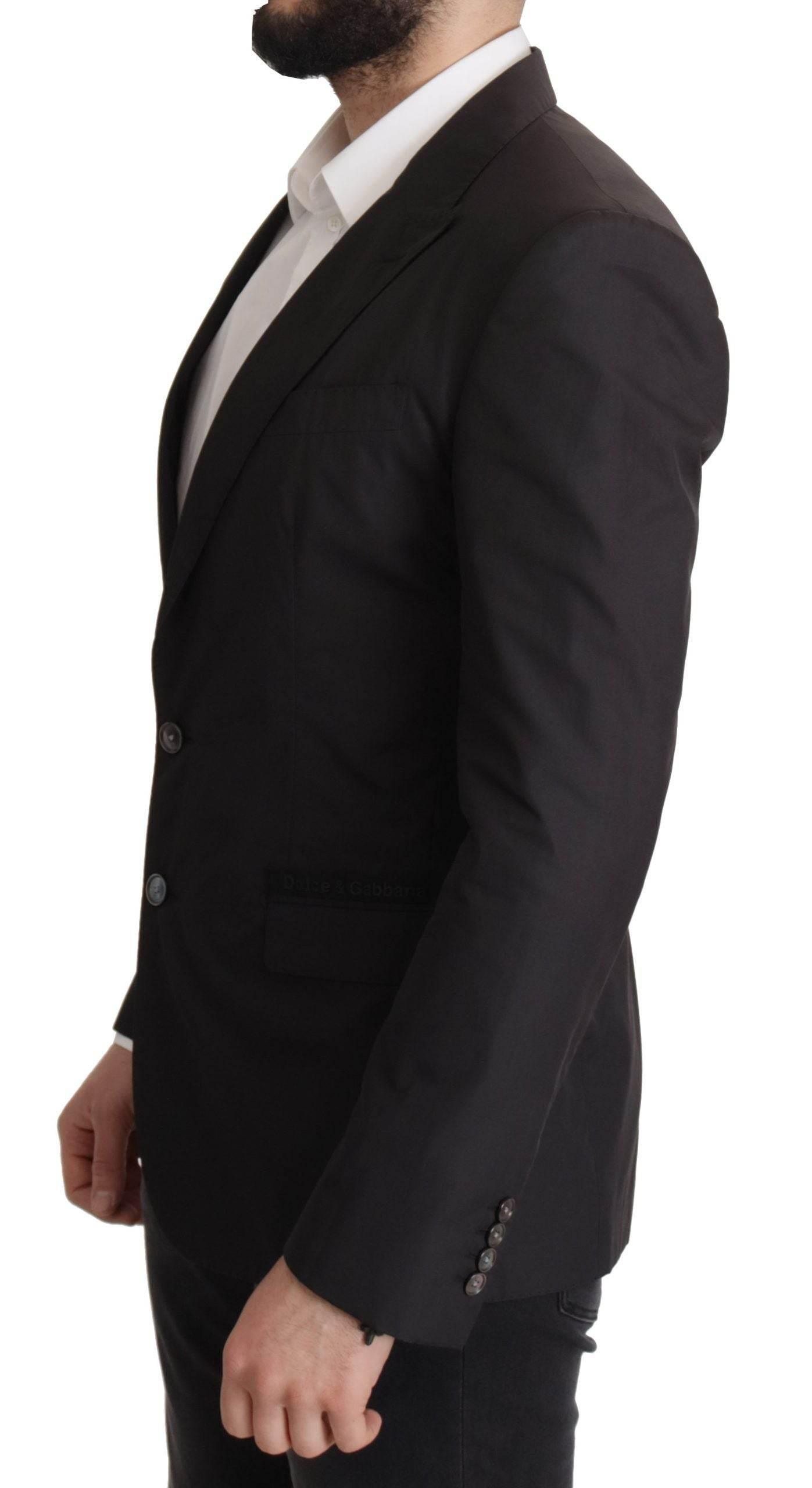 Dolce & Gabbana Black Single Breasted TAORMINA Breasted Blazer - Hilstor
