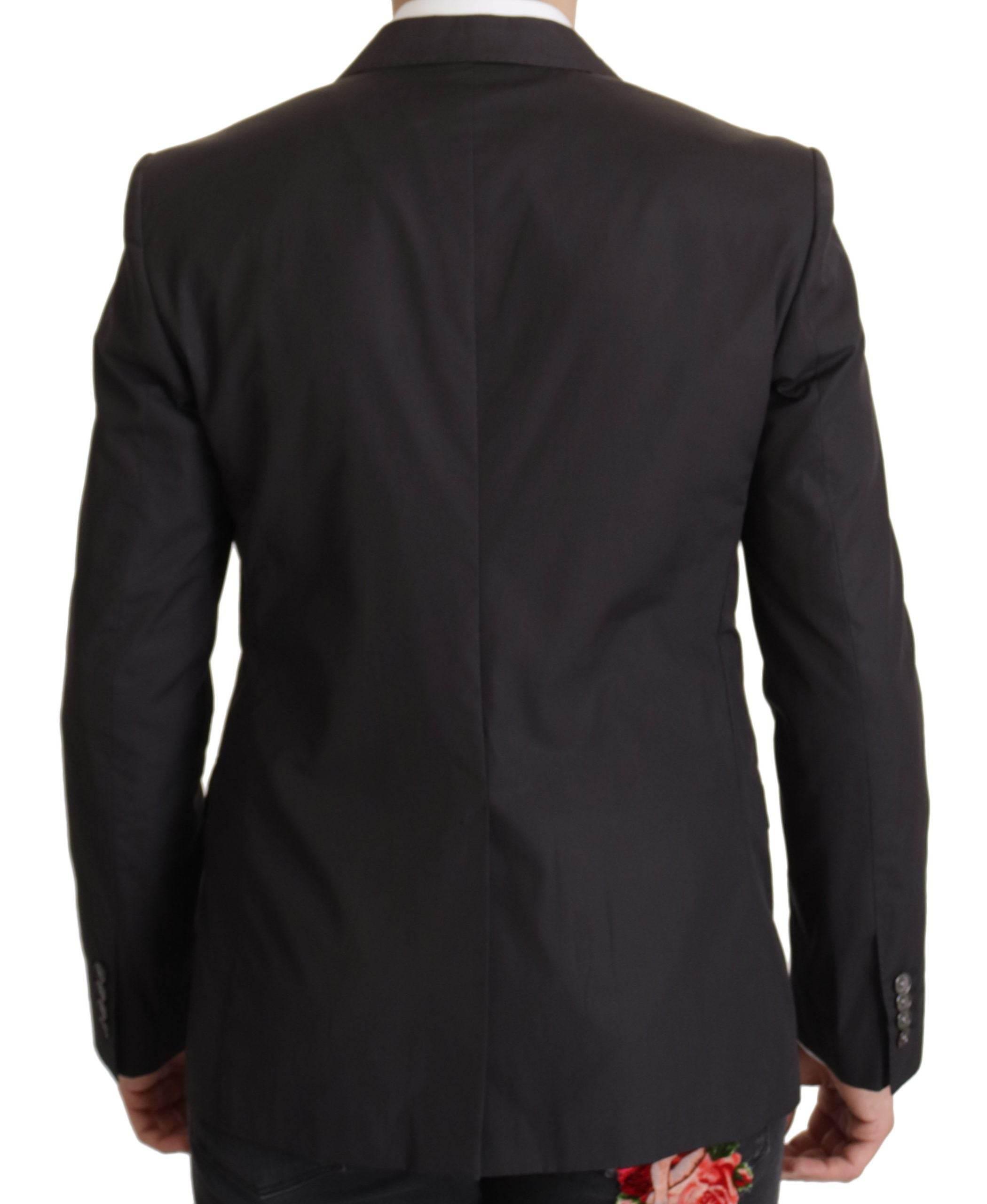 Dolce & Gabbana Black Single Breasted TAORMINA Breasted Blazer - Hilstor