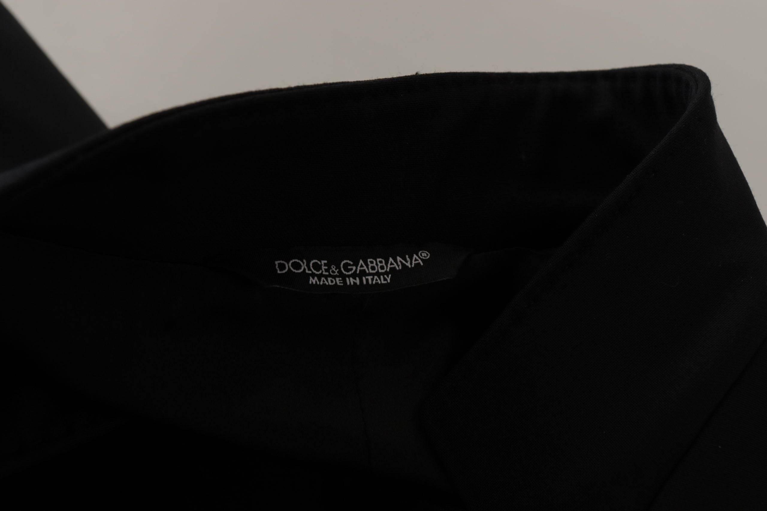 Dolce & Gabbana Black Wool Single Breasted Coat Men Blazer - Hilstor
