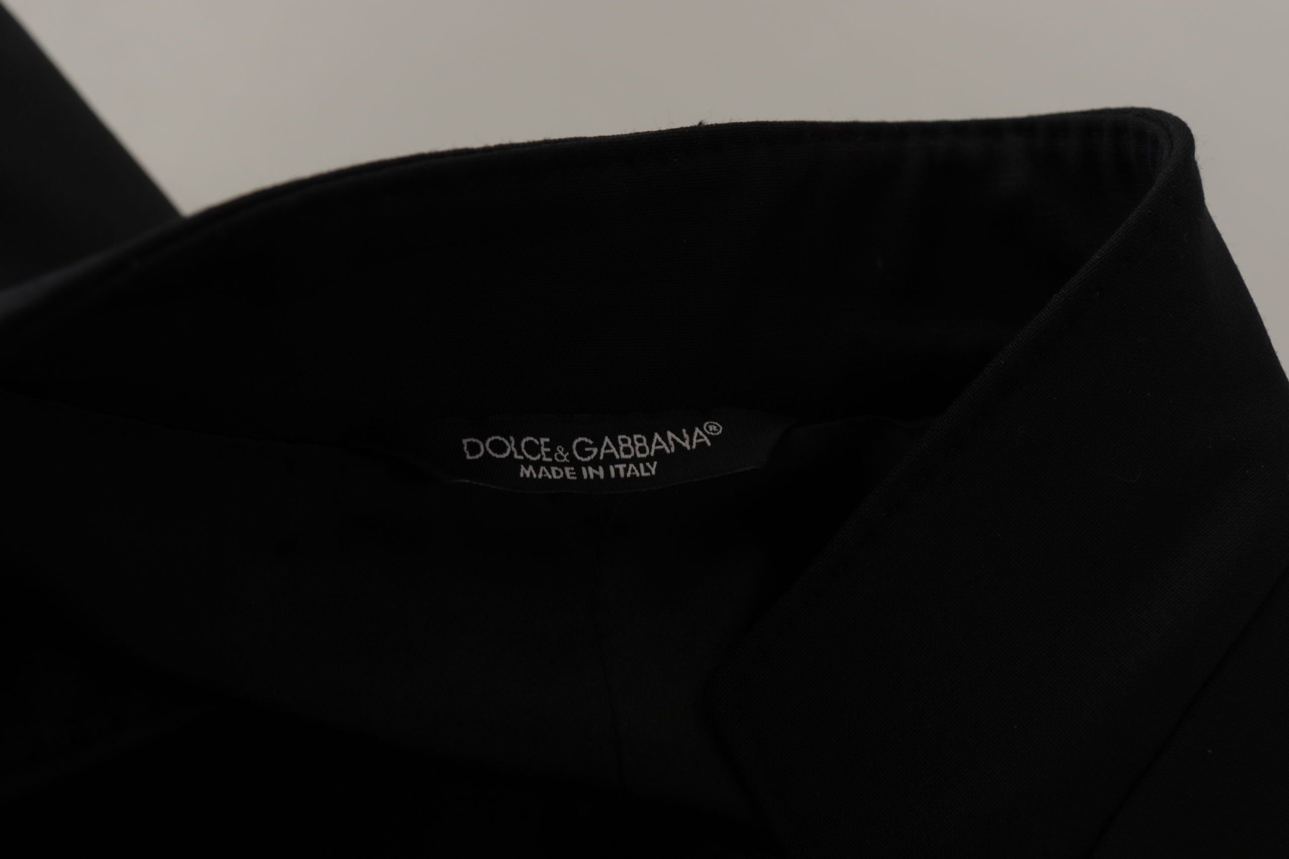 Dolce &amp; Gabbana Sort Uld Enkeltradet Frakke Herre Blazer