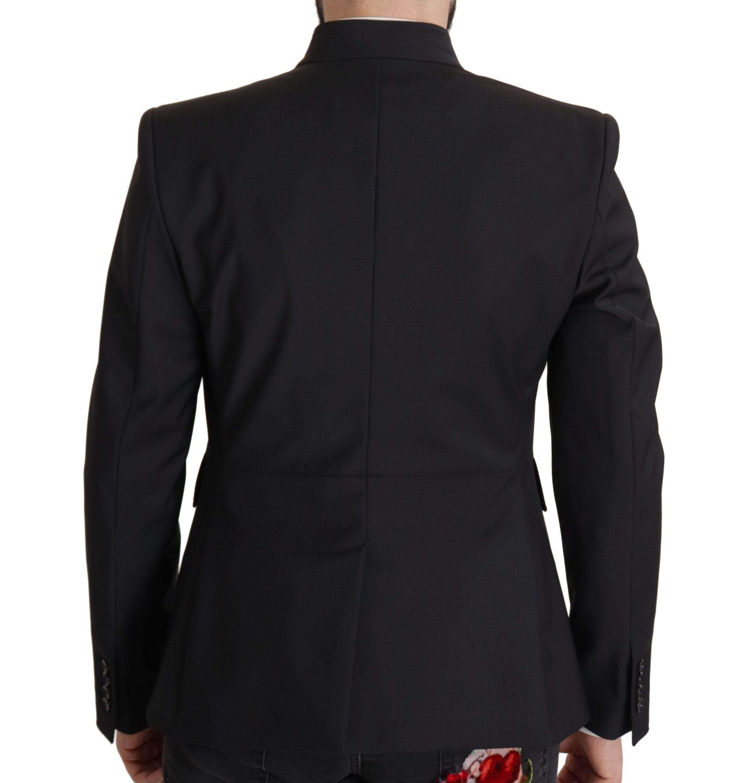 Dolce & Gabbana Black Wool Single Breasted Coat Men Blazer - Hilstor