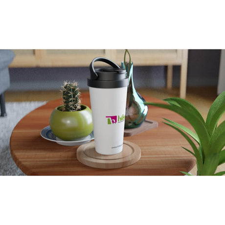 White 15oz Stainless Steel Travel Mug - Hilstor