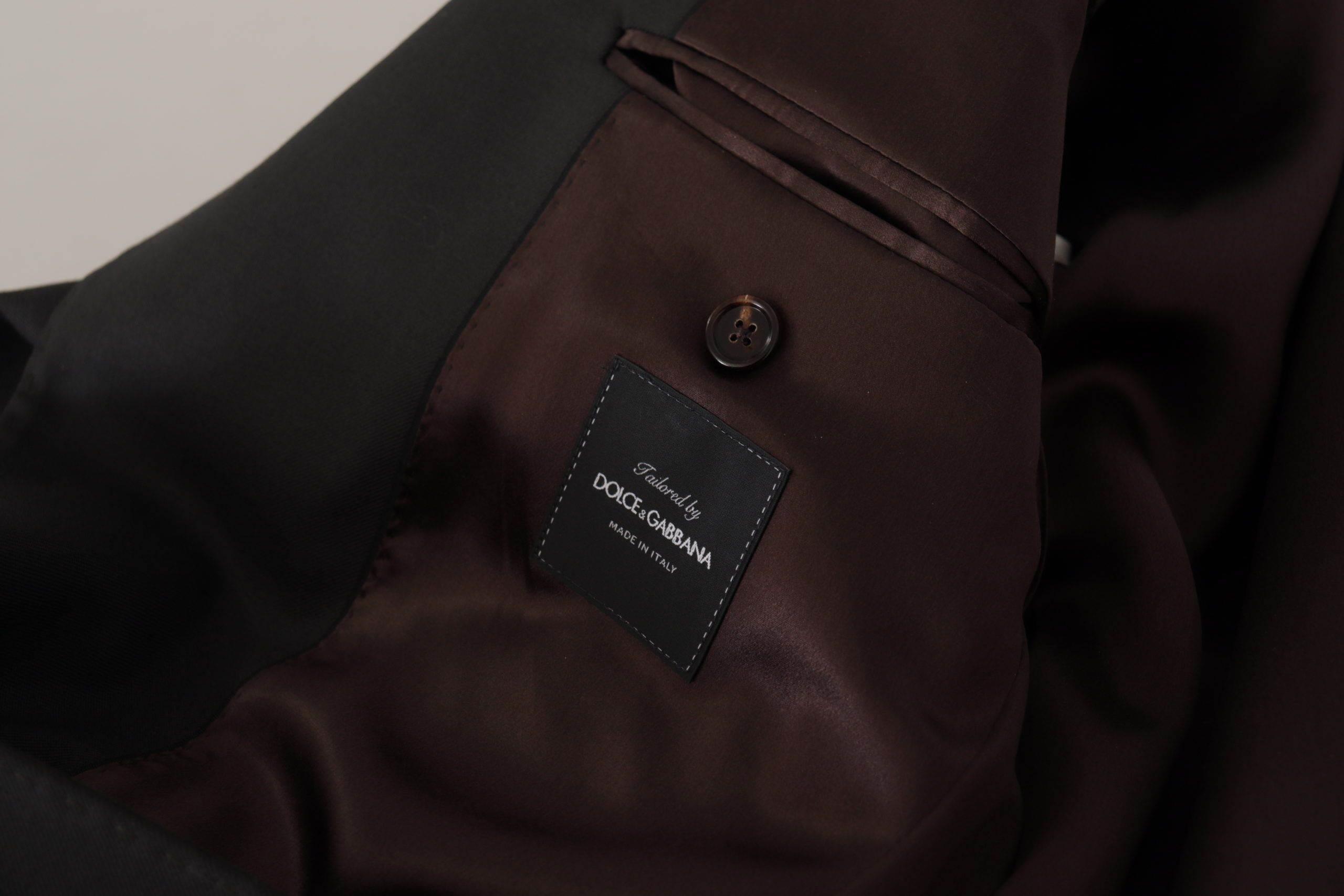 Dolce & Gabbana Black Wool Single Breasted Blazer v - Hilstor