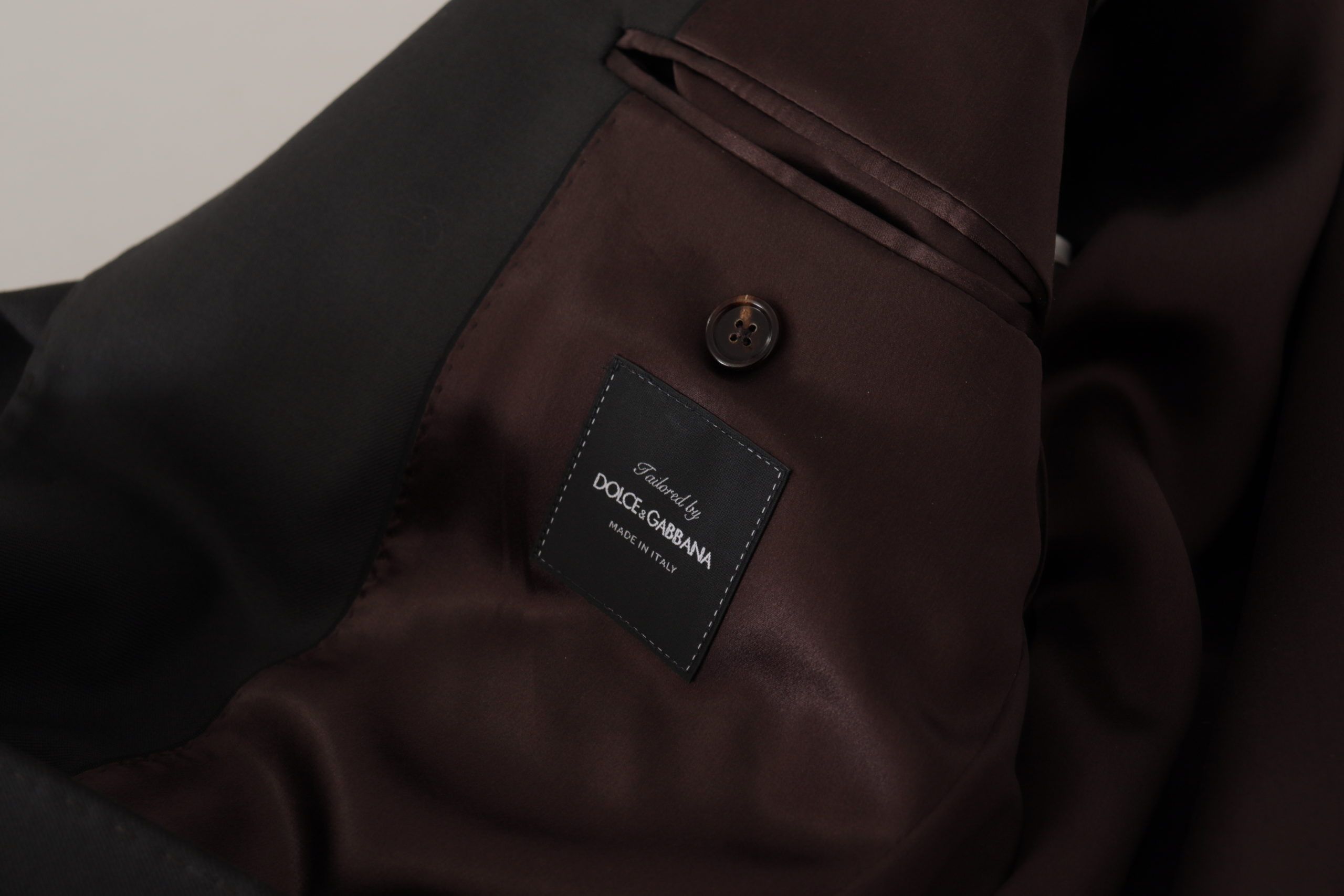 Dolce &amp; Gabbana Sort Uld Enkeltradet Blazer V