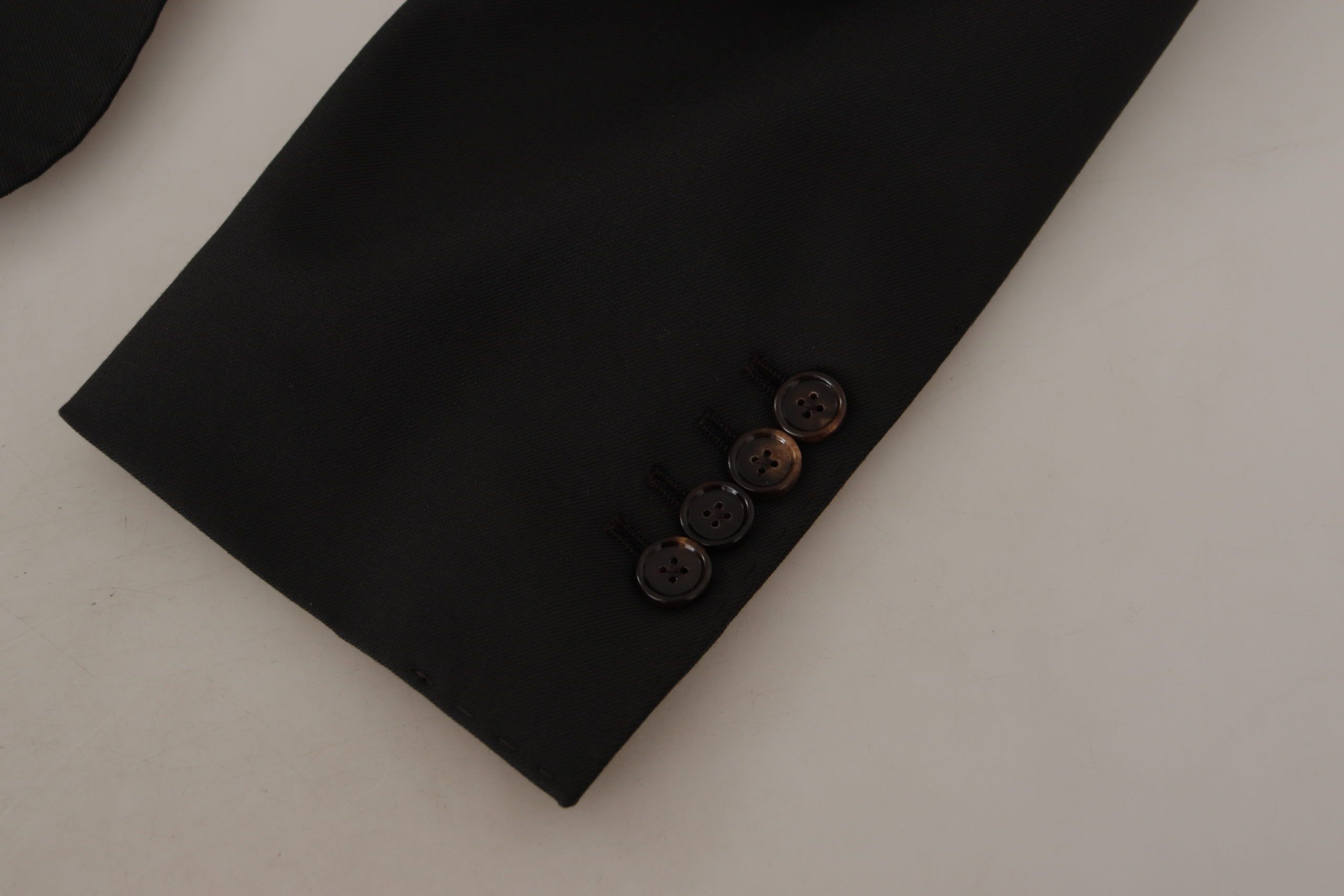 Dolce &amp; Gabbana Sort Uld Enkeltradet Blazer V