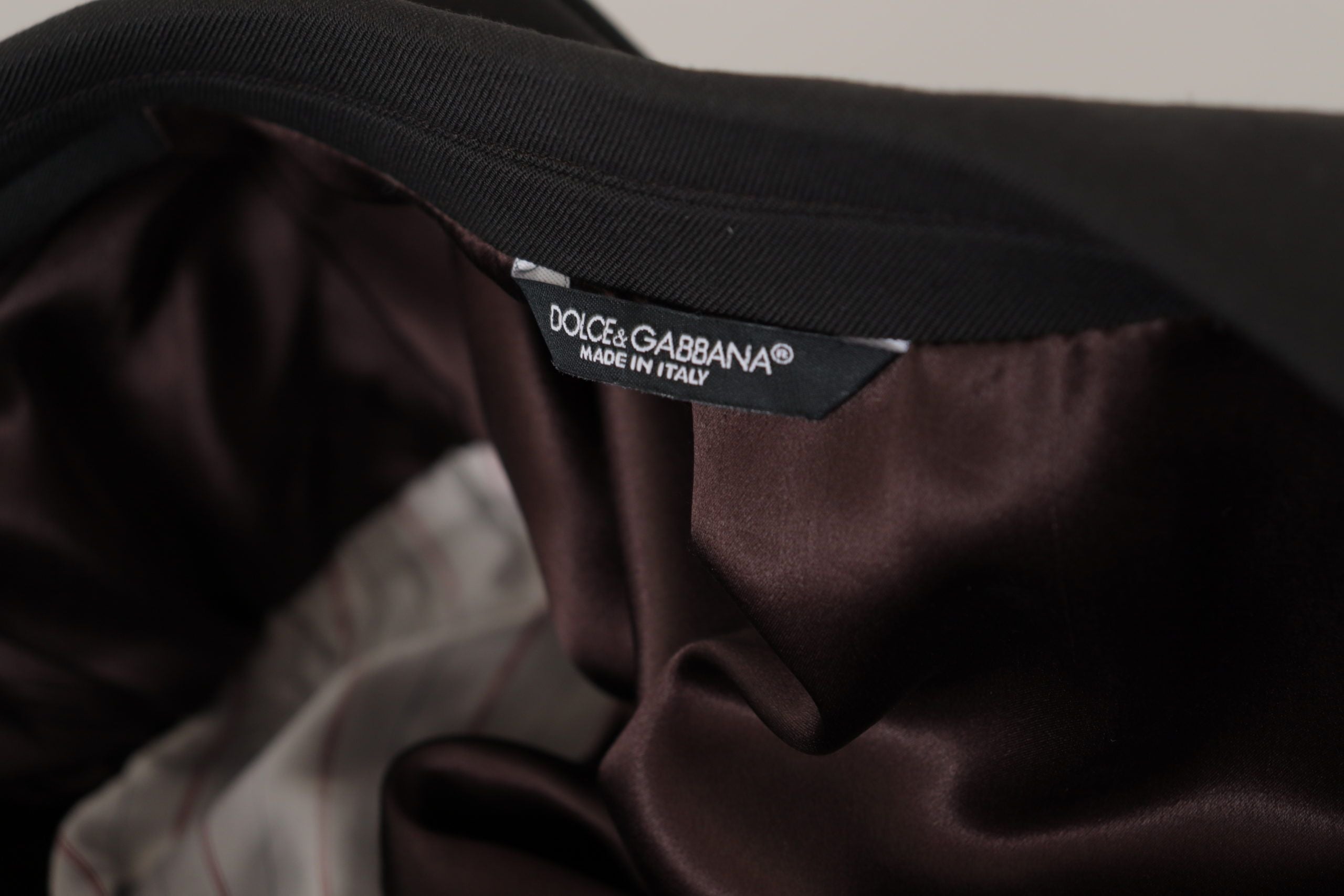 Dolce &amp; Gabbana Sort Uld Enkeltradet Blazer V